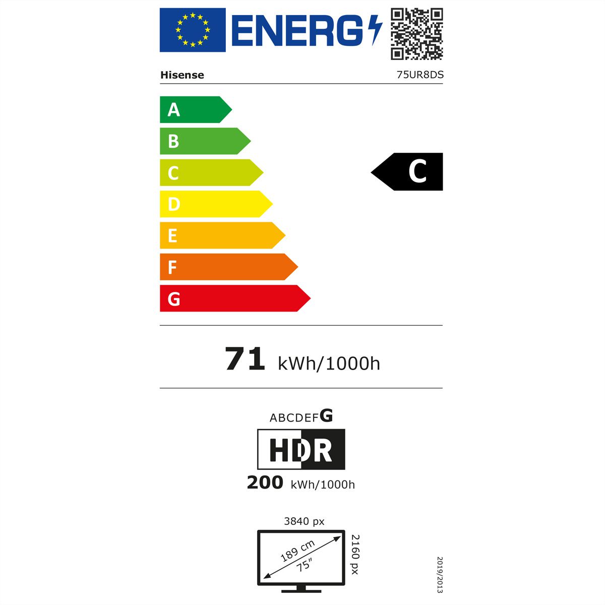 Hisense TV 75UR8DS 75", RGB Mini LED 4K, 180Hz, 3500 Nits