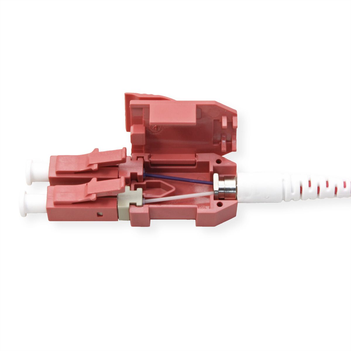 ROLINE LWL-Kabel duplex 50/125µm OM4, LC/LC, LSOH, UNIBOOT, violett, 3 m
