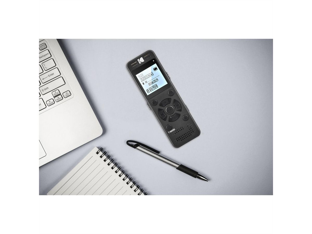 Kodak VRC350 digital voice recorder, 8GB - Grey - Metal