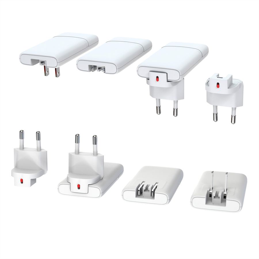 VALUE USB Charger mit Euro-/US-Stecker, 2 Ports Typ A+C, 65W