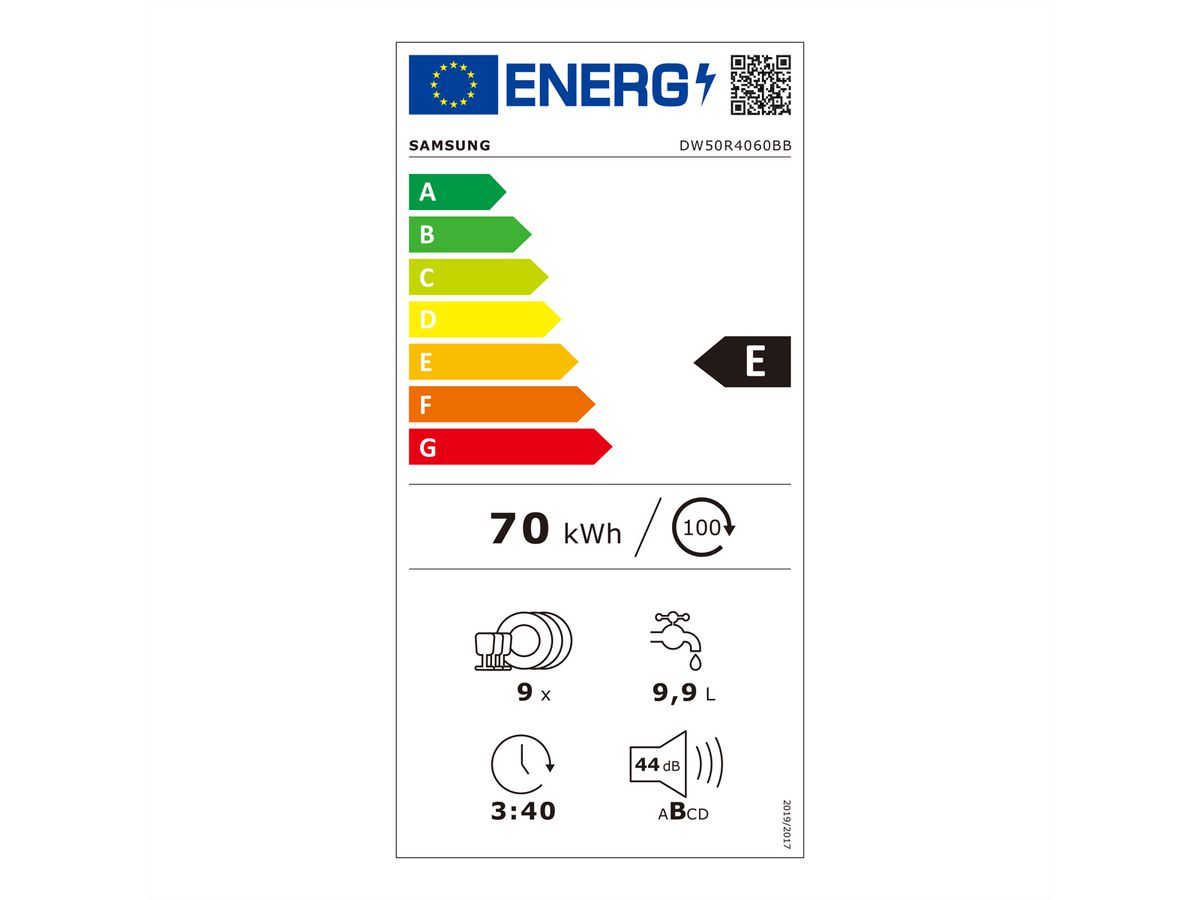 Samsung Geschirrspüler DW4000R Slim, Vollintegriert, 45cm