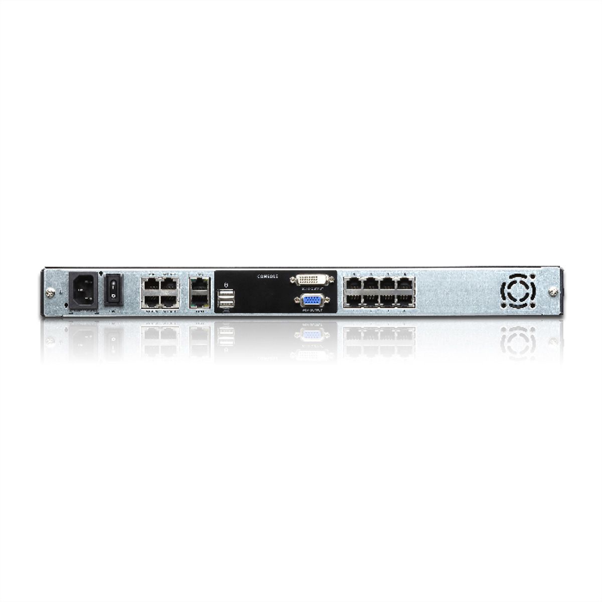ATEN KL1108VN Commutateur KVM LCD 48cm à 8 ports Multi-Interface Cat 5 sur IP, DE-Layout