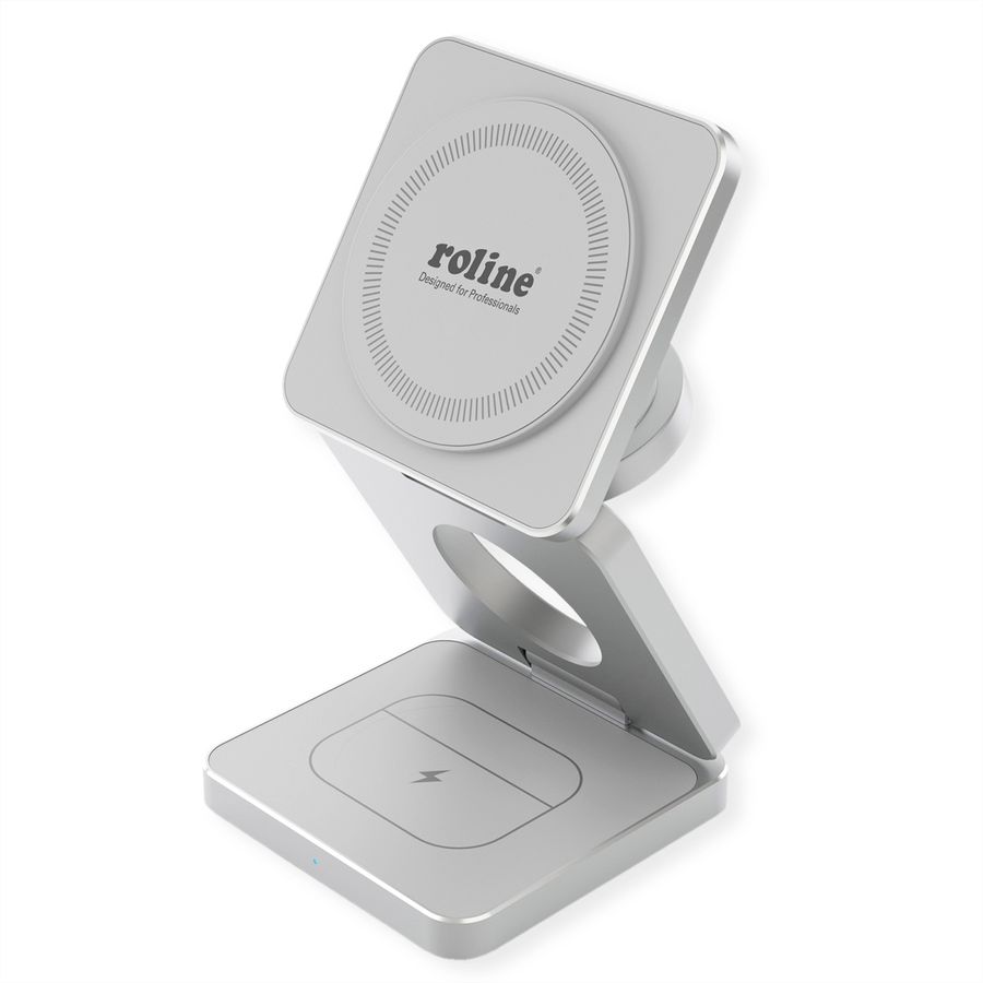 ROLINE 3-in-1 Induktions-Ladestation, faltbar, für Apple