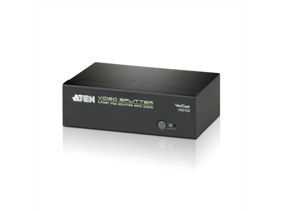 ATEN VS0102 VGA Video-Splitter, 450MHz, Audio, RS232, 2fach