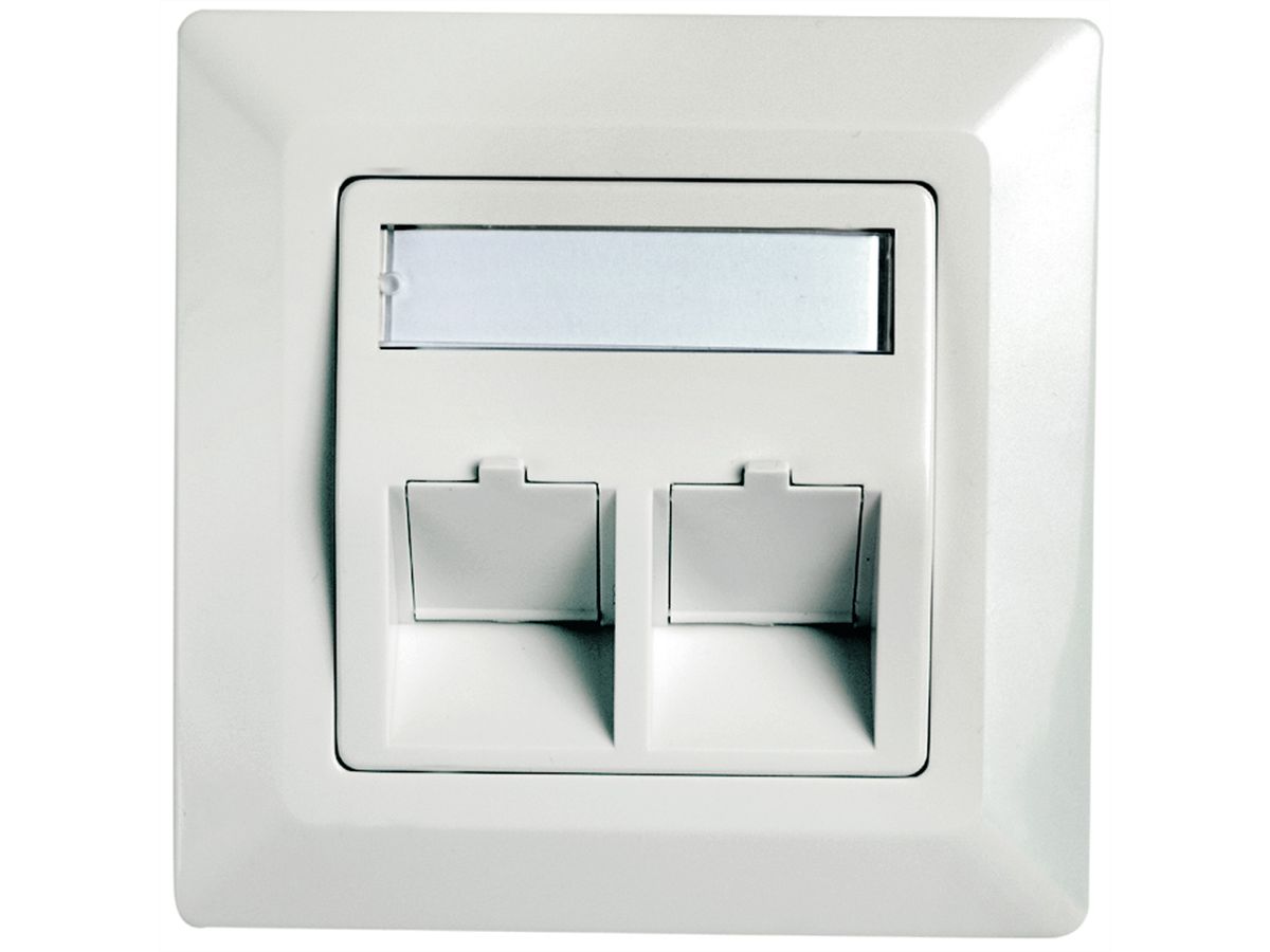 TELEGÄRTNER Module pour embase blanc, 2 prises