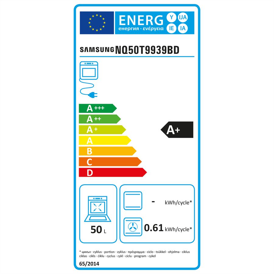 Samsung Steamer appareil combiné NQ9000, 50L Wi-Fi, graphite grey