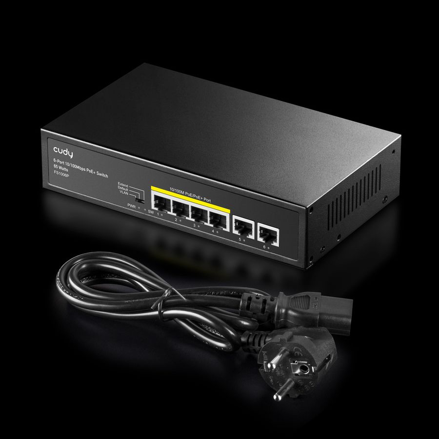 CUDY FS1006P Switch 6 ports 10/100M PoE+ 60W