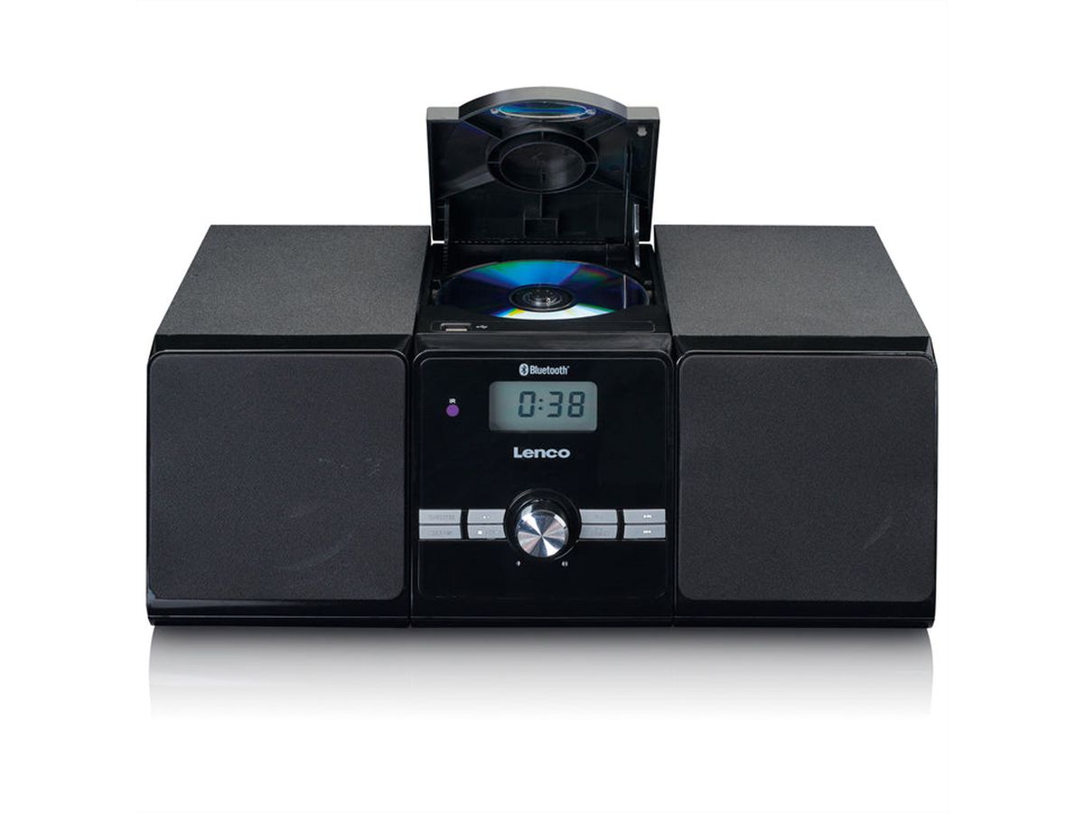 Lenco Hi-Fi Anlage MC-030BK schwarz, CD, MP3, BT, USB, RC