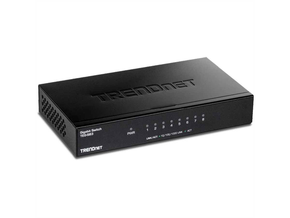 TRENDnet TEG-S83, 8-Port Gigabit-Desktop-Switch