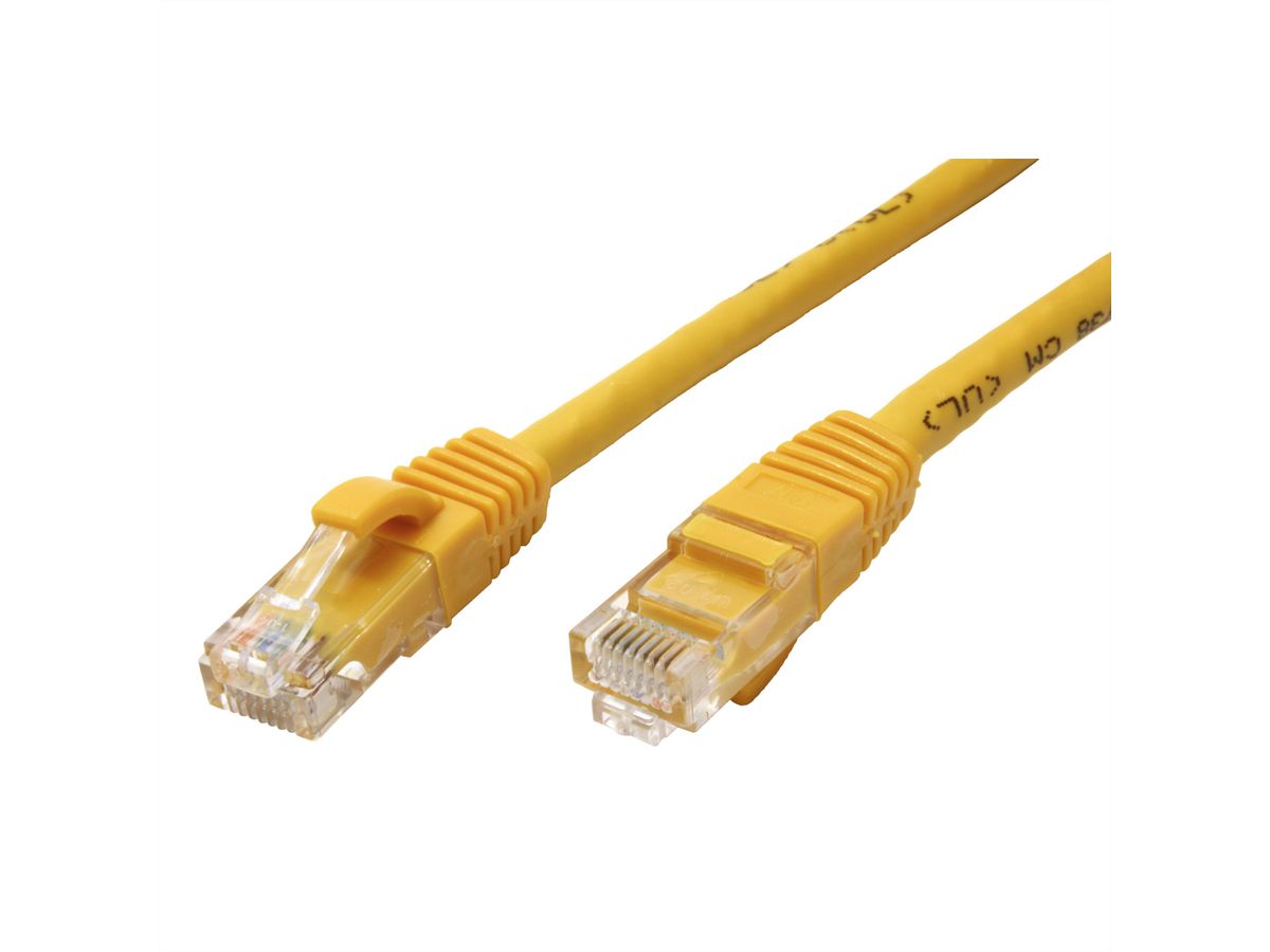 Cordon VALUE Cat.6A (Classe EA) / 10 Gigabit UTP, jaune, 1 m