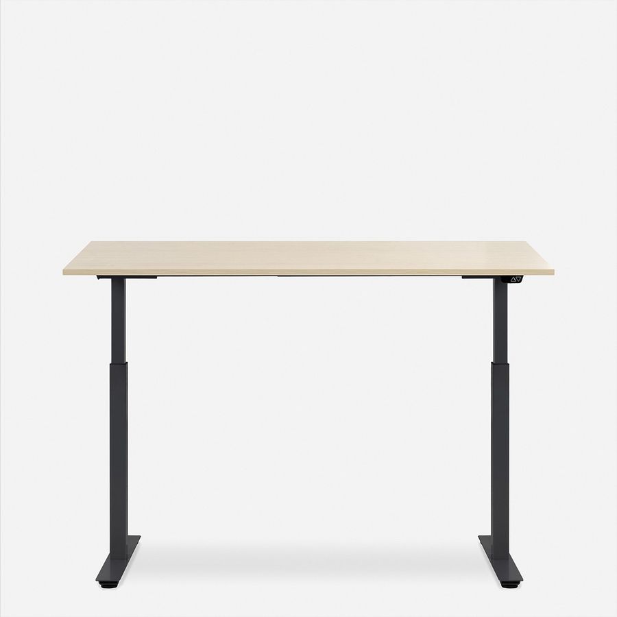 WRK21 Schreibtisch Smart 180 x 80 cm, Höhenverstellbar, Mandal Ahorn / Schwarz