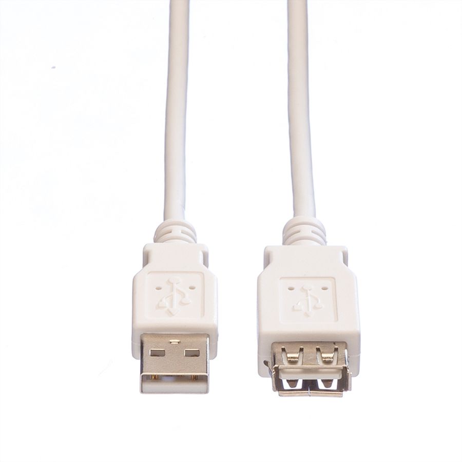 VALUE Câble USB 2.0 Type A-A, M/F, blanc, 1,8 m
