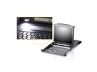 ATEN CL5708MW 43cm wide LCD KVM Switch, USB-PS/2,VGA, 8 Port, DE-Layout