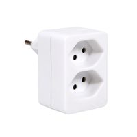 Schönenberger Connecteur de dérivation, 2xT13, fiche T12 - 10A, blanc