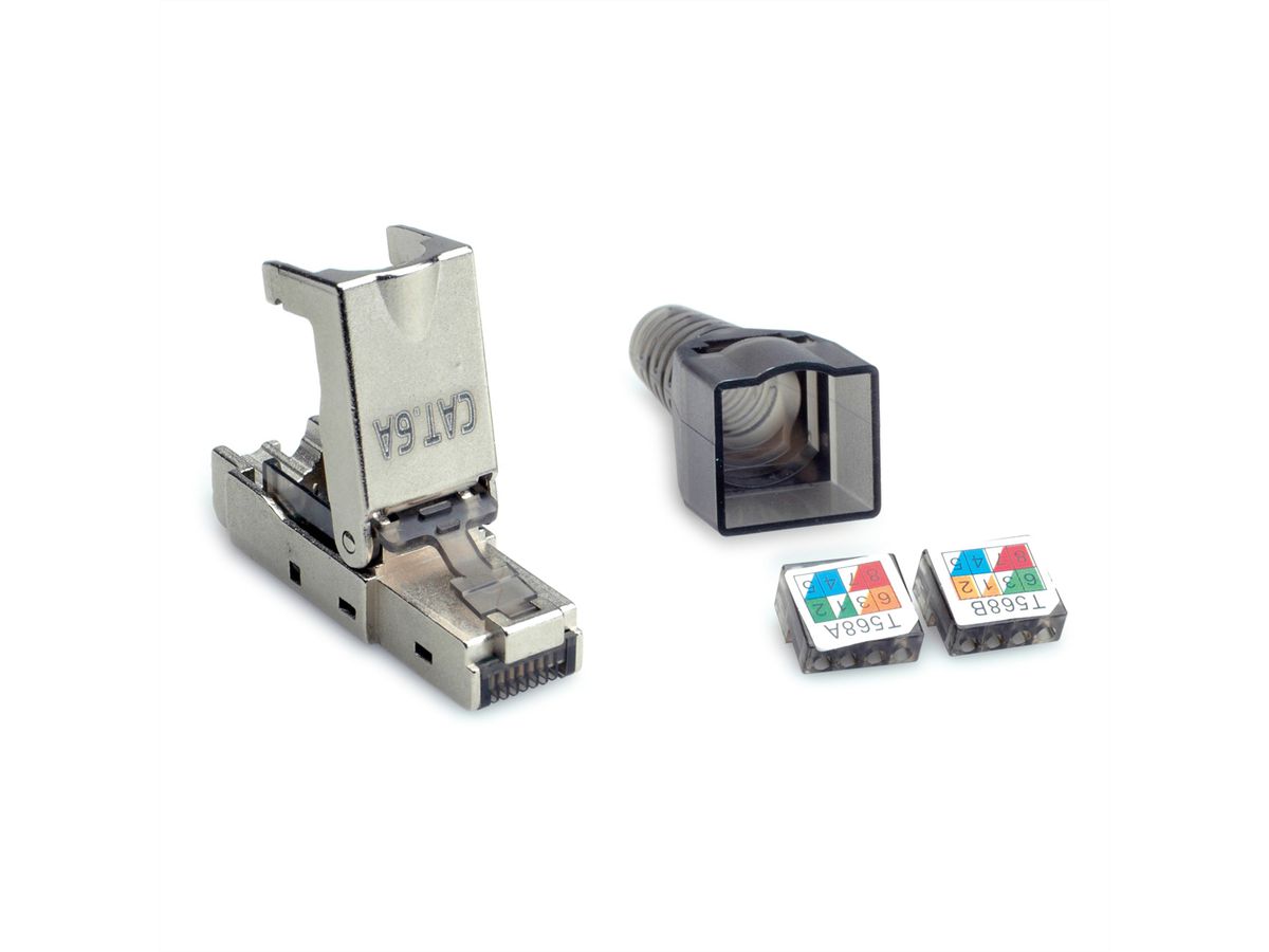 VALUE feldkonfektionierbarer RJ-45 Stecker Cat.6A (Class EA), STP