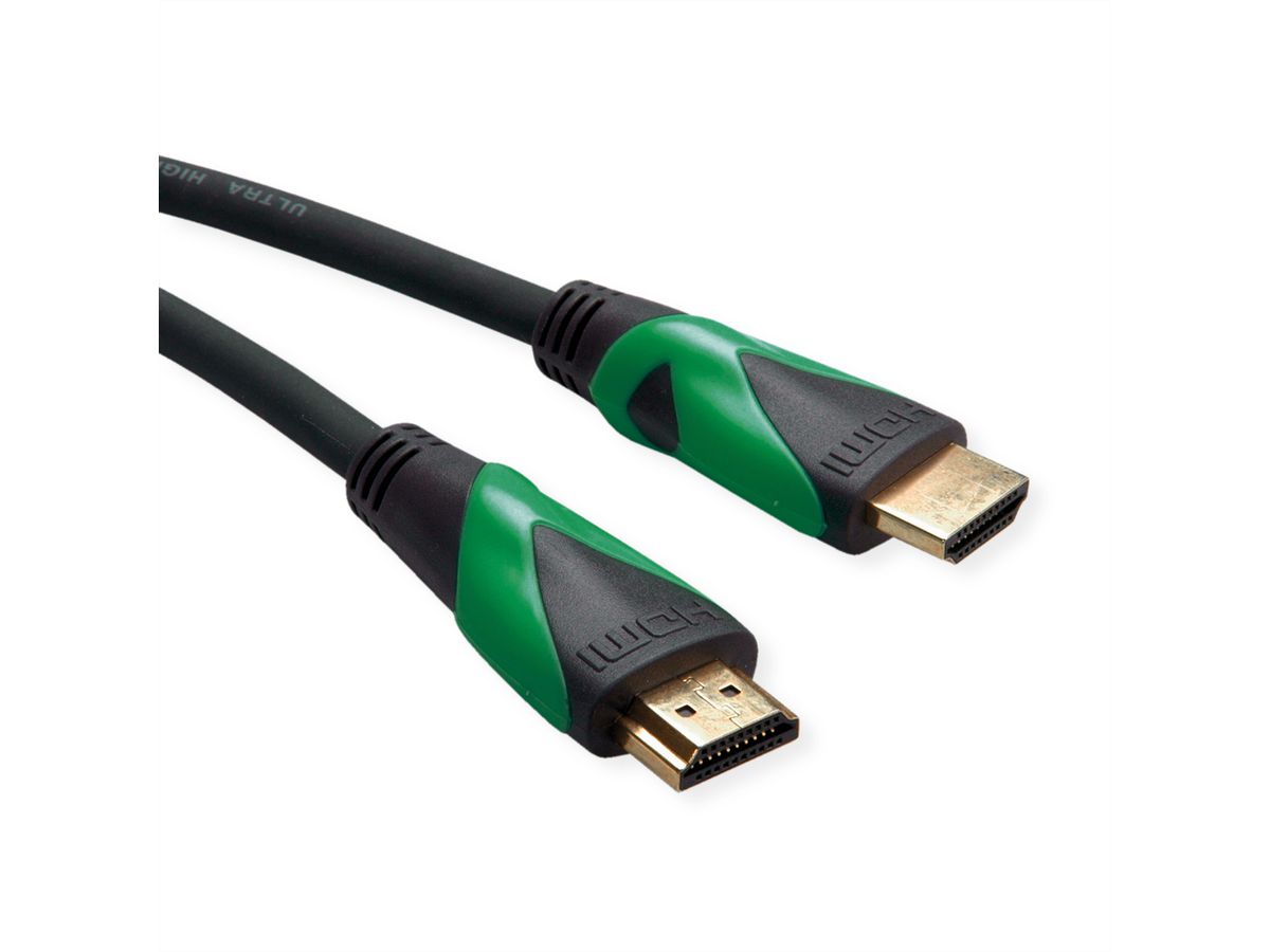 ROLINE GREEN ATC 8K HDMI Ultra HD Kabel mit Ethernet, ST/ST, schwarz, 2 m