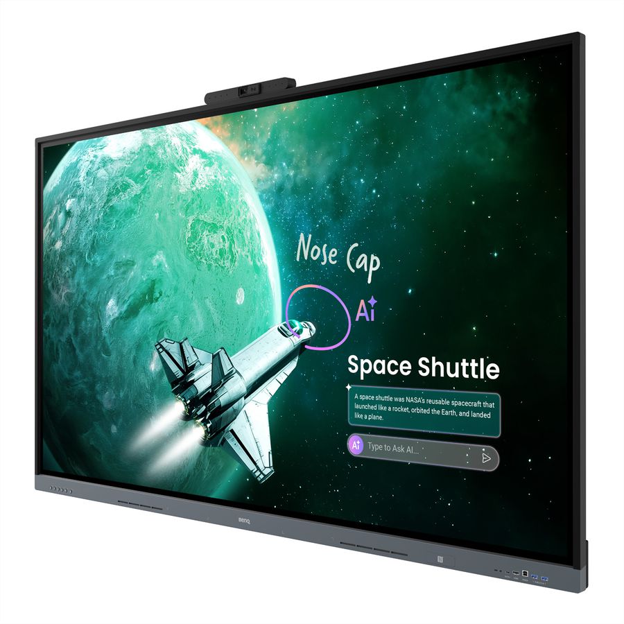 BenQ Interactive Display RE7505AC 75", 4K UHD, 500 Nits, 50-Punkt-Touch, 4K-Kamera