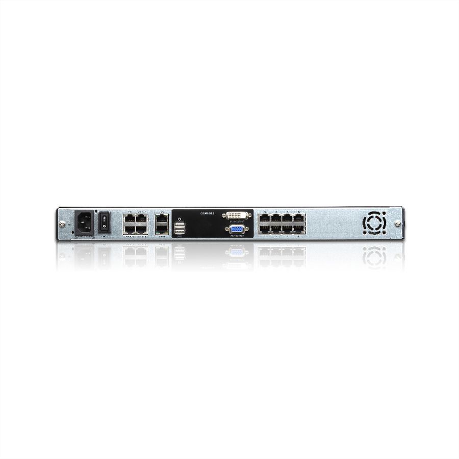 ATEN KL1108VN Commutateur KVM LCD 48cm à 8 ports Multi-Interface Cat 5 sur IP, IT-Layout