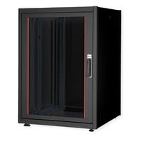 ROLINE 19" Baie réseau Basic 22U, 800x800 LxP Porte verre noir