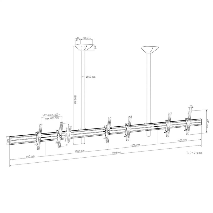 Hagor Deckenhalterung CPS D3L 46-65"