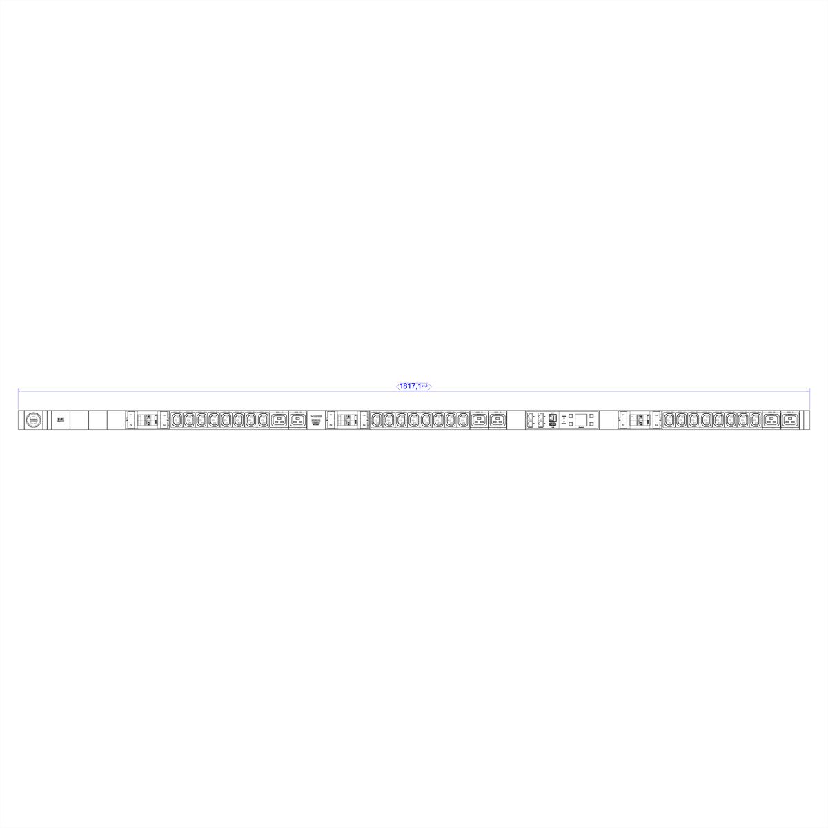 BACHMANN BN3000 3xRCM 24xC13 6xC19 6xLS, Messung p.Ph.3m H05VV-F 5G4 CEE3x32A Lan