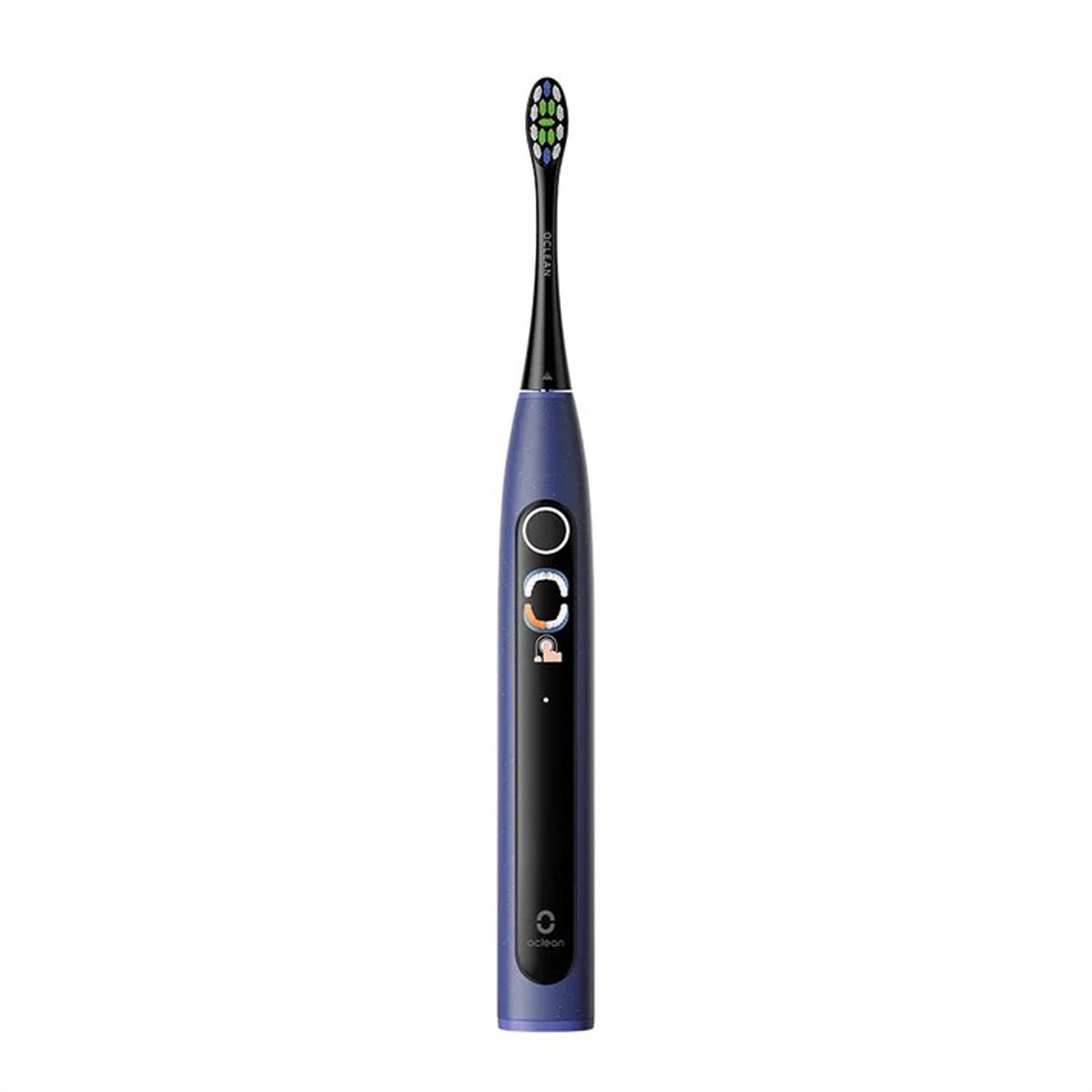 Kit brosse à dents sonique Oclean X Lite, bleu foncé, 72’000 mouvements/min, Smart Screen, autonomie 40 jours