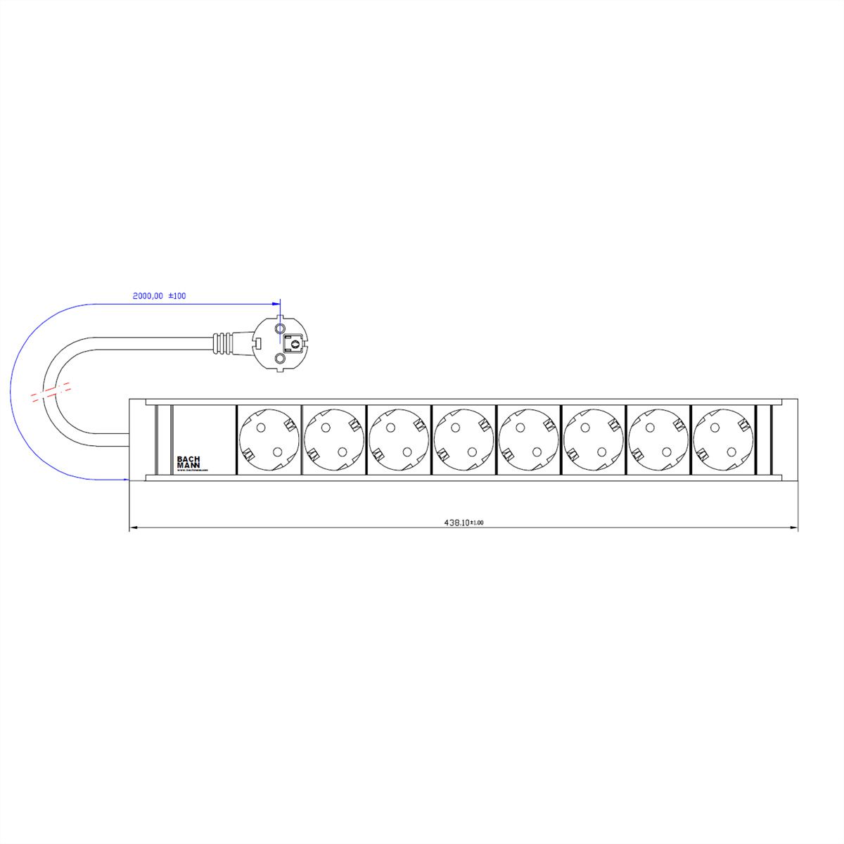 BACHMANN CONNECT LINE 8xSchutzkontakt