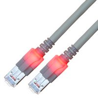 Cordon EasyLan DualBoot LED Cat.6 (Classe E) S/FTP, LSOH, gris, 2 m