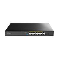 CUDY GS1018PS2 16-Port Gigabit Switch PoE+, 2x RJ45 Uplink, 2x SFP, 200W