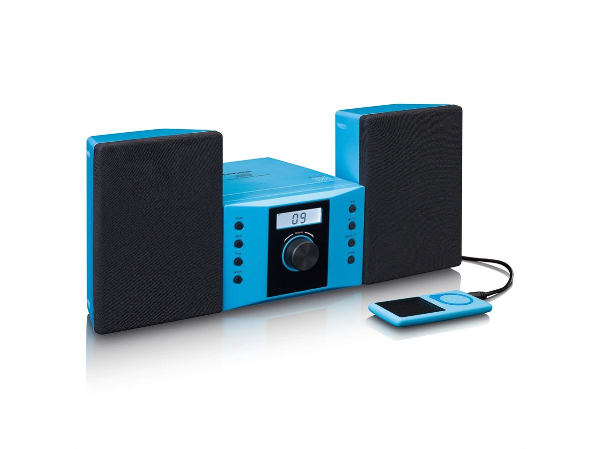 Lenco Stereoanlage MC-013BU, blau, CD/CD-R/CD-RW/FM, Stereo