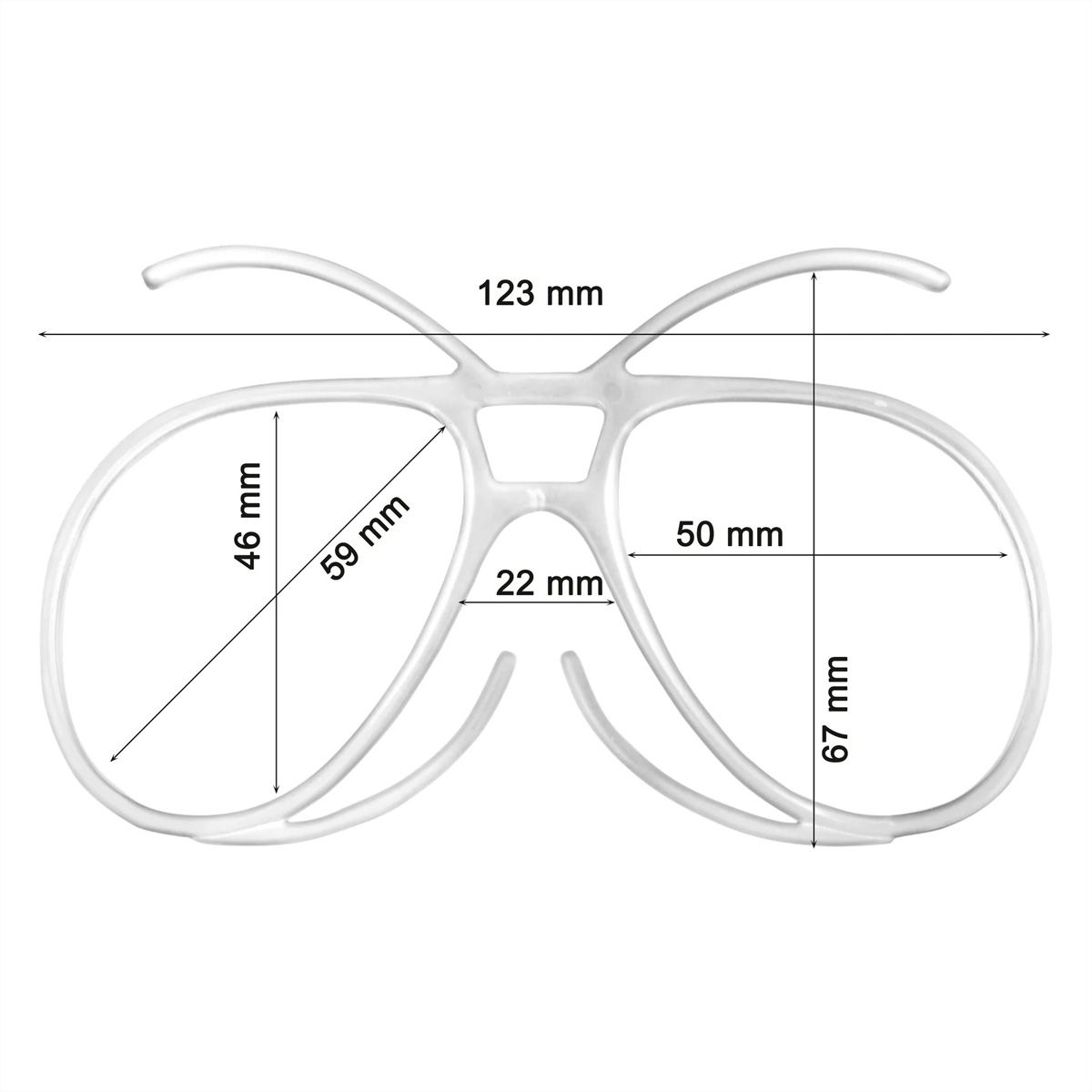 Salice Occhiali Geko Bausatz Optik, For Goggles Size L