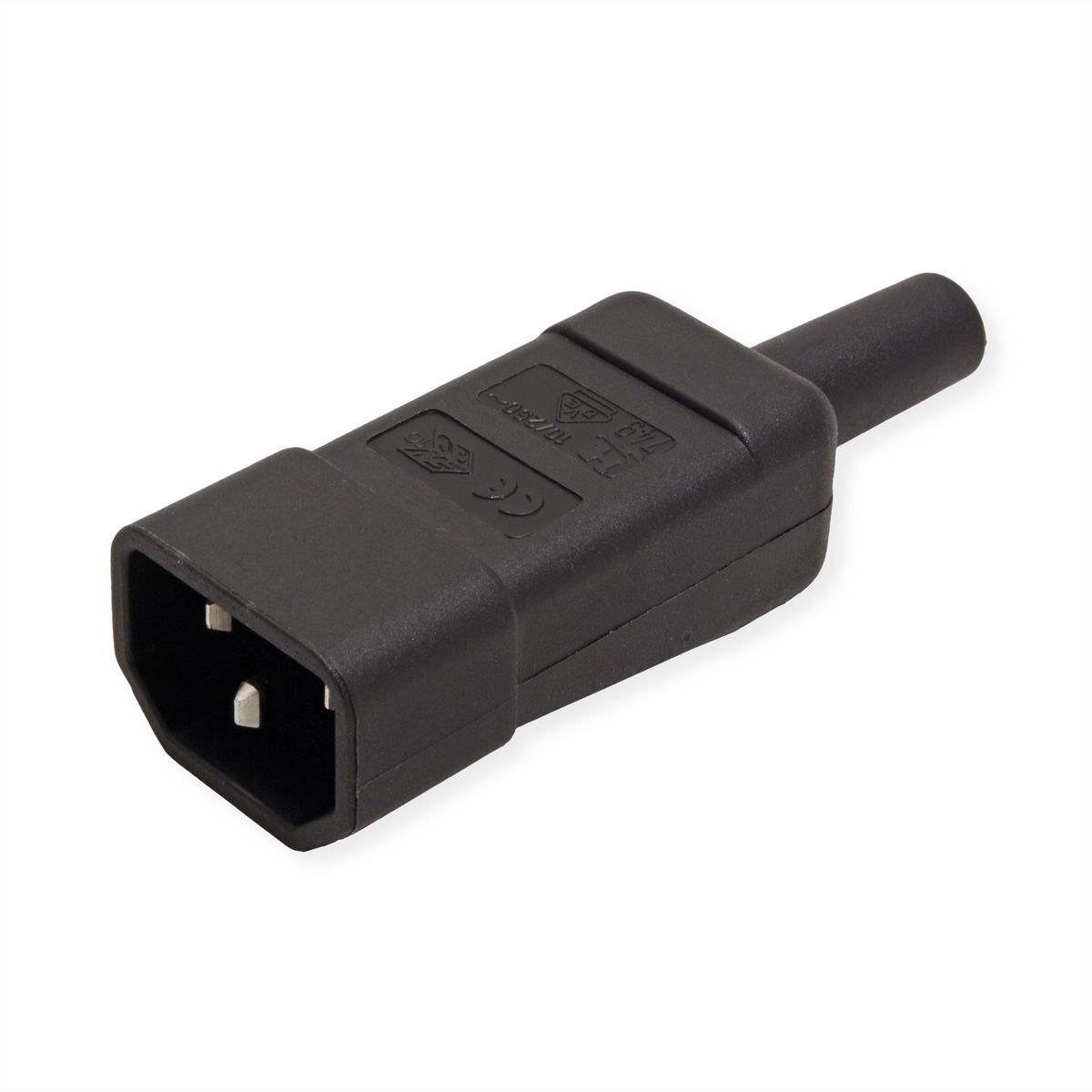 BACHMANN Kaltgerätestecker IEC320 C14 10A/250VAC, Schraubanschluß, schwarz