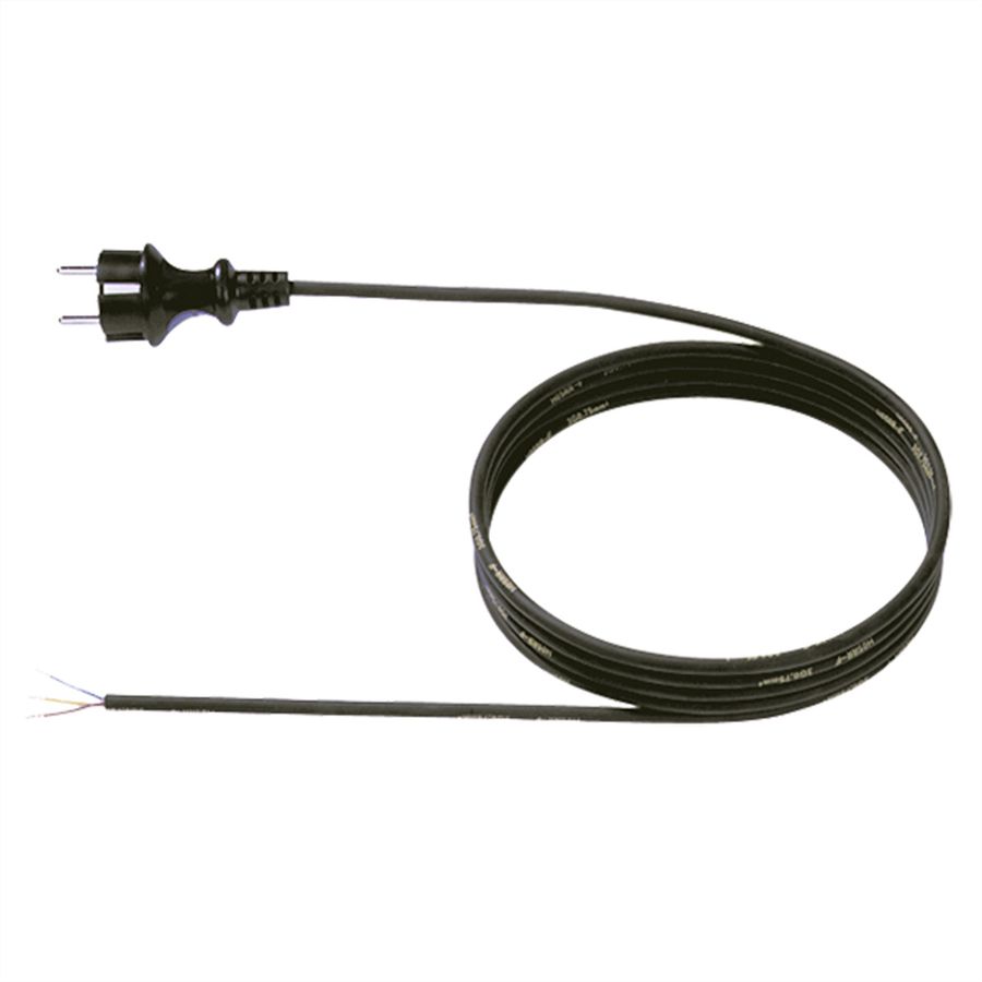 BACHMANN Câble néoprène 3G1.00 3m, H07RN-F 3G1.00 noir 32/fils ouverts