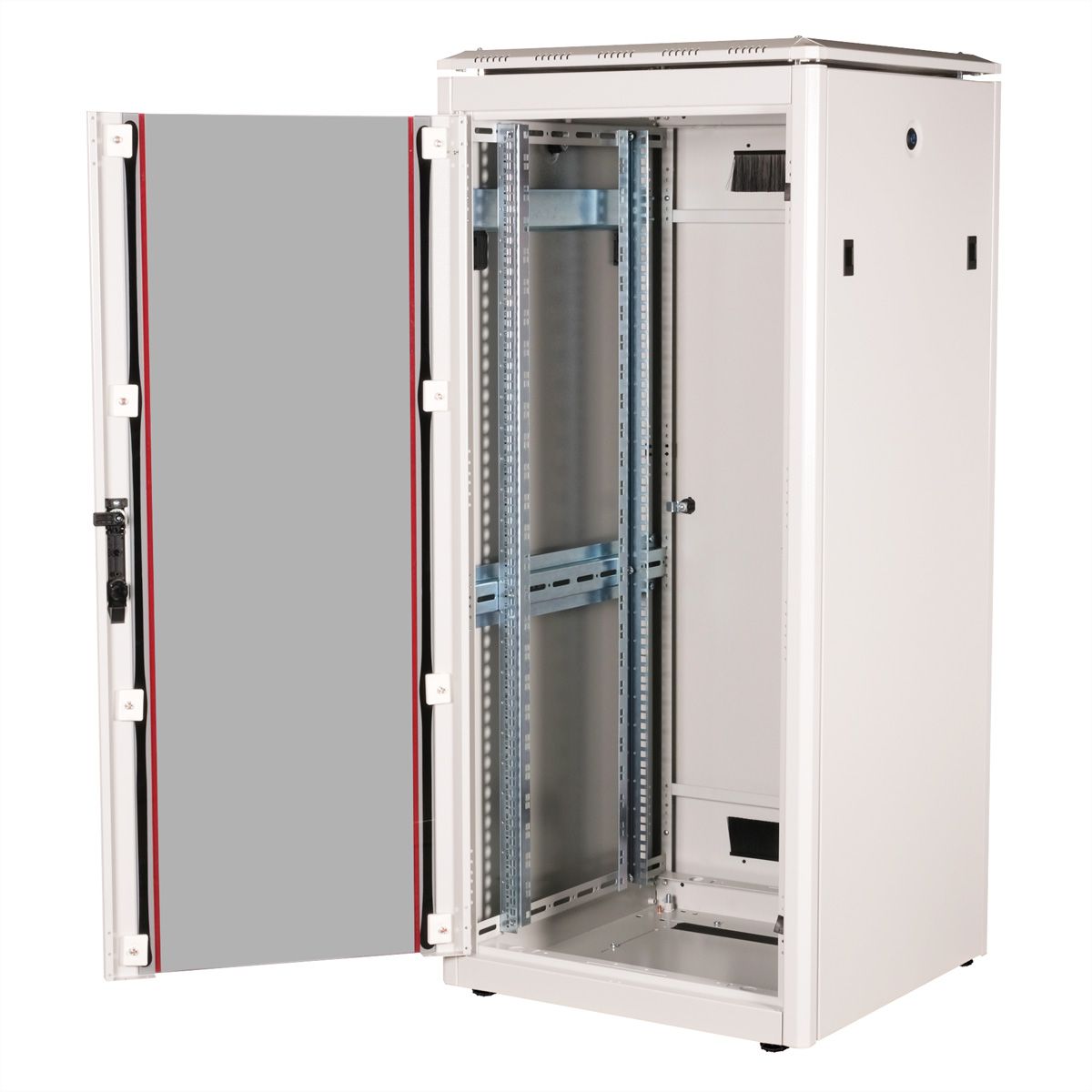 ROLINE 19-Zoll Netzwerkschrank Pro 26 HE, 600x600 BxT Glastür grau