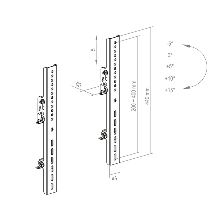 Hagor CPS Tilt Arms S VESA 400, for Tilt Arms - Serie