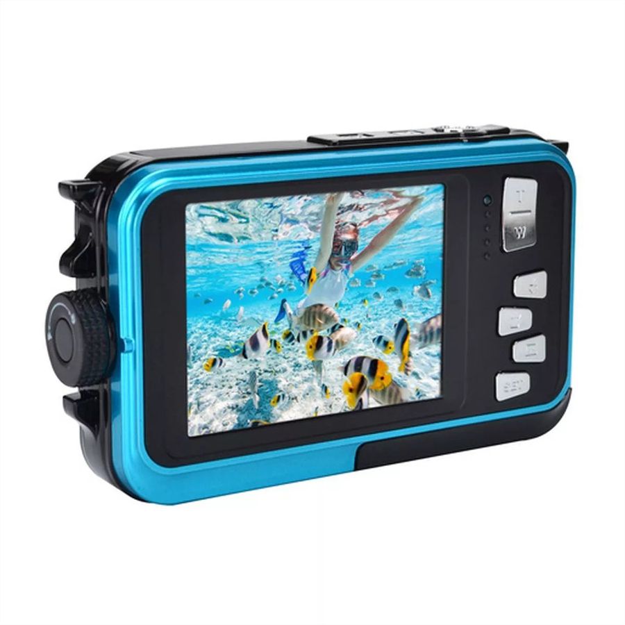 Agfa Appareil photo WP8000 bleu, Double écran, flash, étanche jusqu'à 3 m
