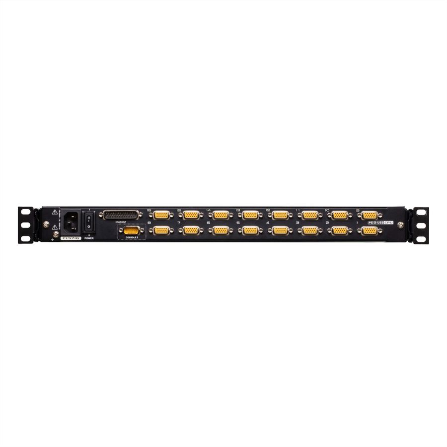 ATEN CL5716MW 43cm wide LCD KVM Switch, USB-PS/2,VGA, 16 Port, ES-Layout