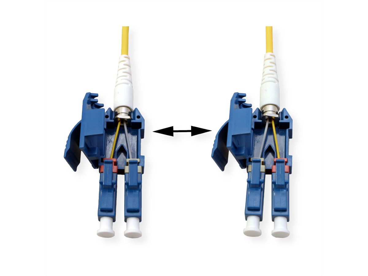 ROLINE Câble Patch FO duplex OS2, 9/125µm LC/LC, UNIBOOT, jaune, 3 m