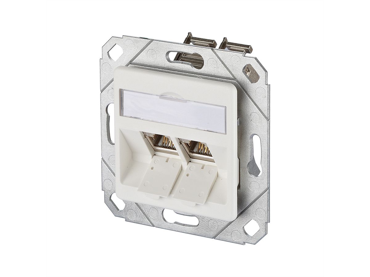 METZ CONNECT E-DAT Module 2 ports UPk Cat.6A, blanc pur