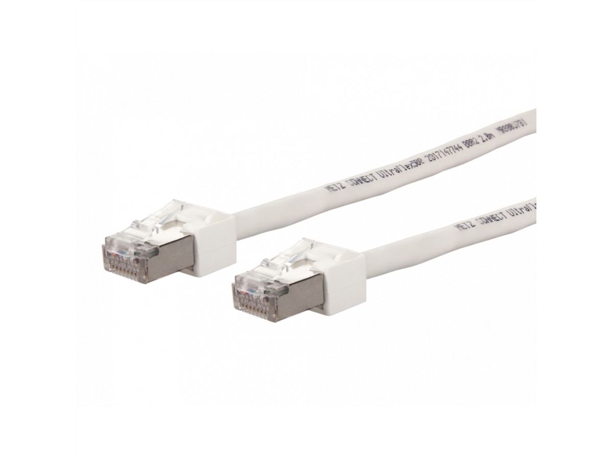 METZ CONNECT Patchkabel Cat.6 (Class E) S/FTP, Ultraflex500 VoIP, AWG 26, LSOH, weiß, 10 m