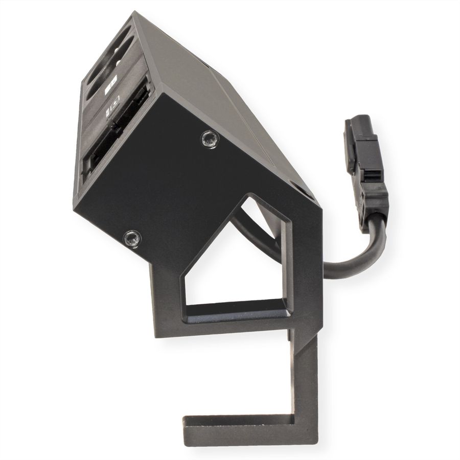BACHMANN DESK2 2xUTE 1xUSB C 30W 1xCM 0,2m GST18 RAL9005