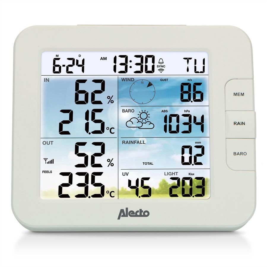 Alecto Station météo WS5400 8 en 1 WIFI avec application