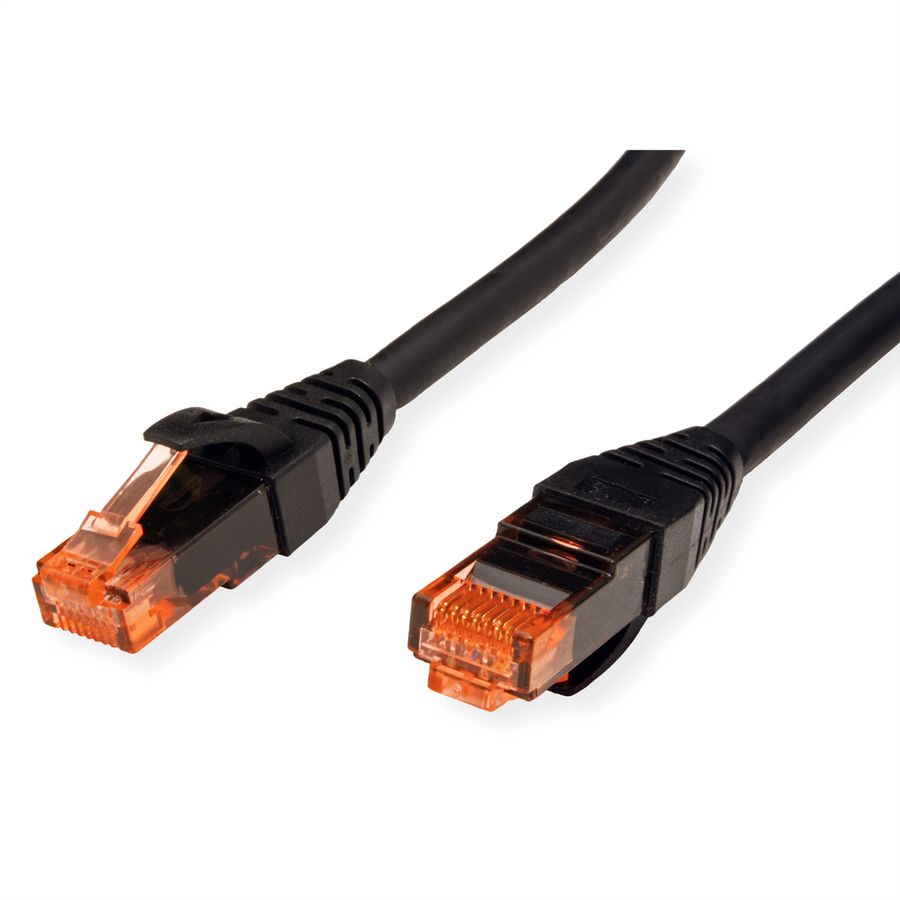 Cordon ROLINE UTP Cat.6, LSOH, Component Level, noir, 2 m
