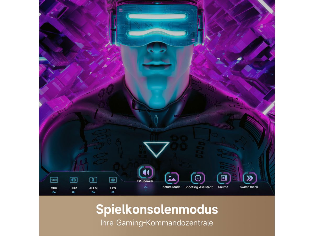 Dreame TV 43", Q100, Vivid QLED-4K, 120Hz, Mineral Black