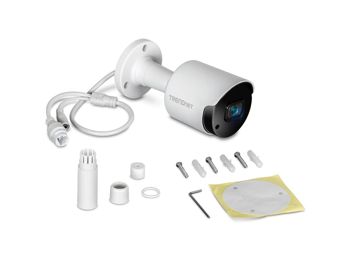 TRENDnet TV-IP1514PI Caméra réseau Bullet IR PoE, WDR H.265 5MP pour intérieur/extérieur