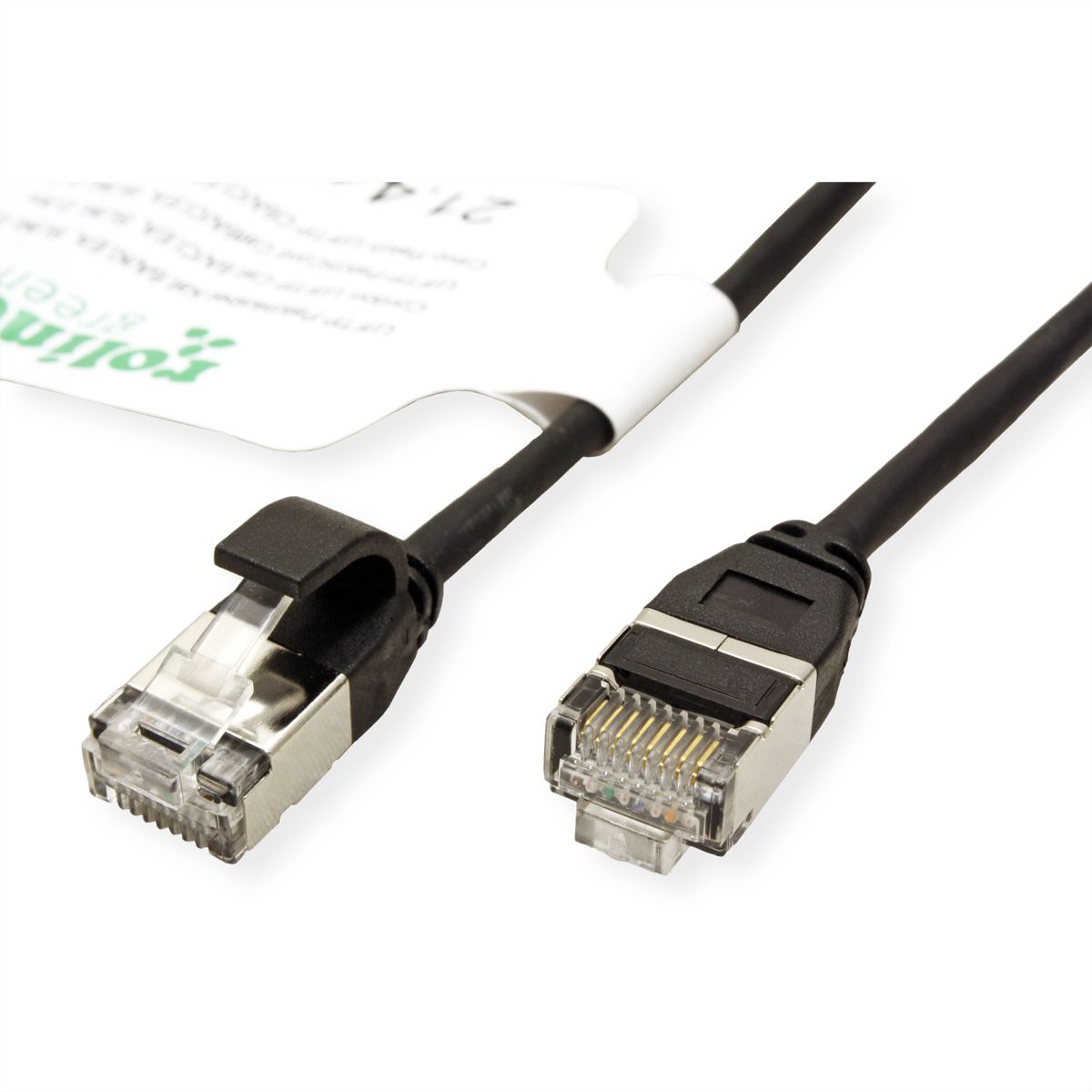 ROLINE GREEN Cordon DataCenter U/FTP Cat.6A (Classe EA), LSOH, slim, noir, 2 m