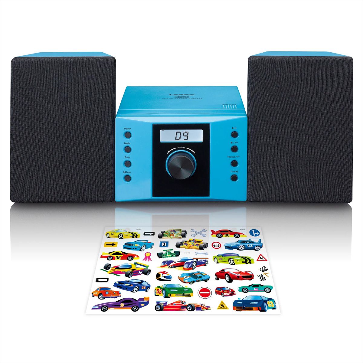 Lenco Chaîne hi-fi MC-013BU, bleu, CD/CD-R/CD-RW/FM, stéréo