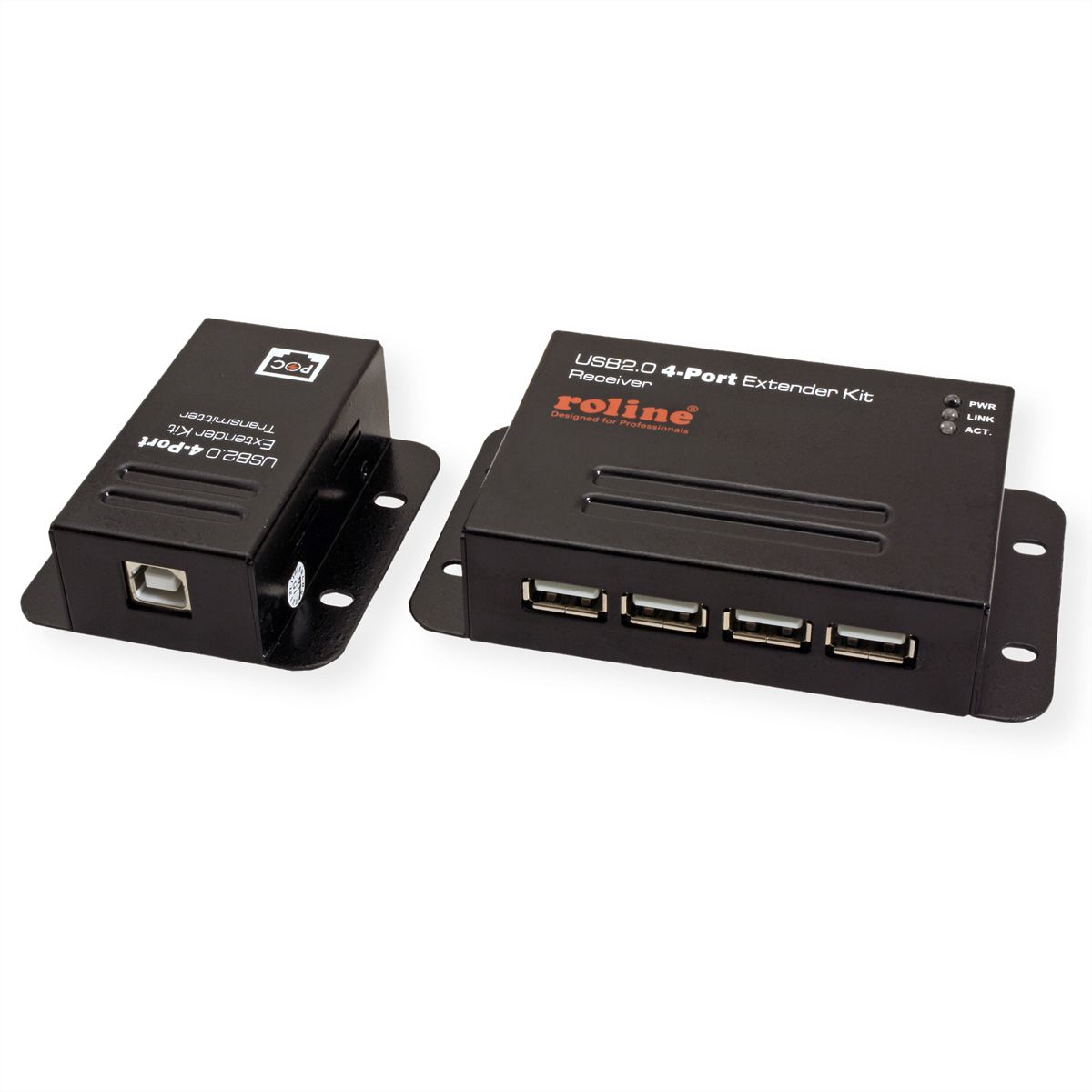 ROLINE Rallonge USB 2.0 à partir de RJ45, 4x USB, max. 50m