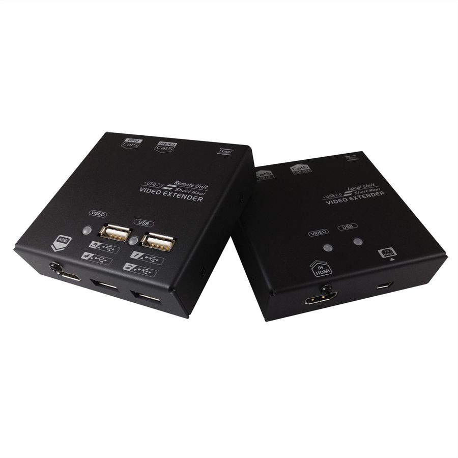 VALUE KVM Verlängerung über Cat.5e/6, HDMI, 4x USB