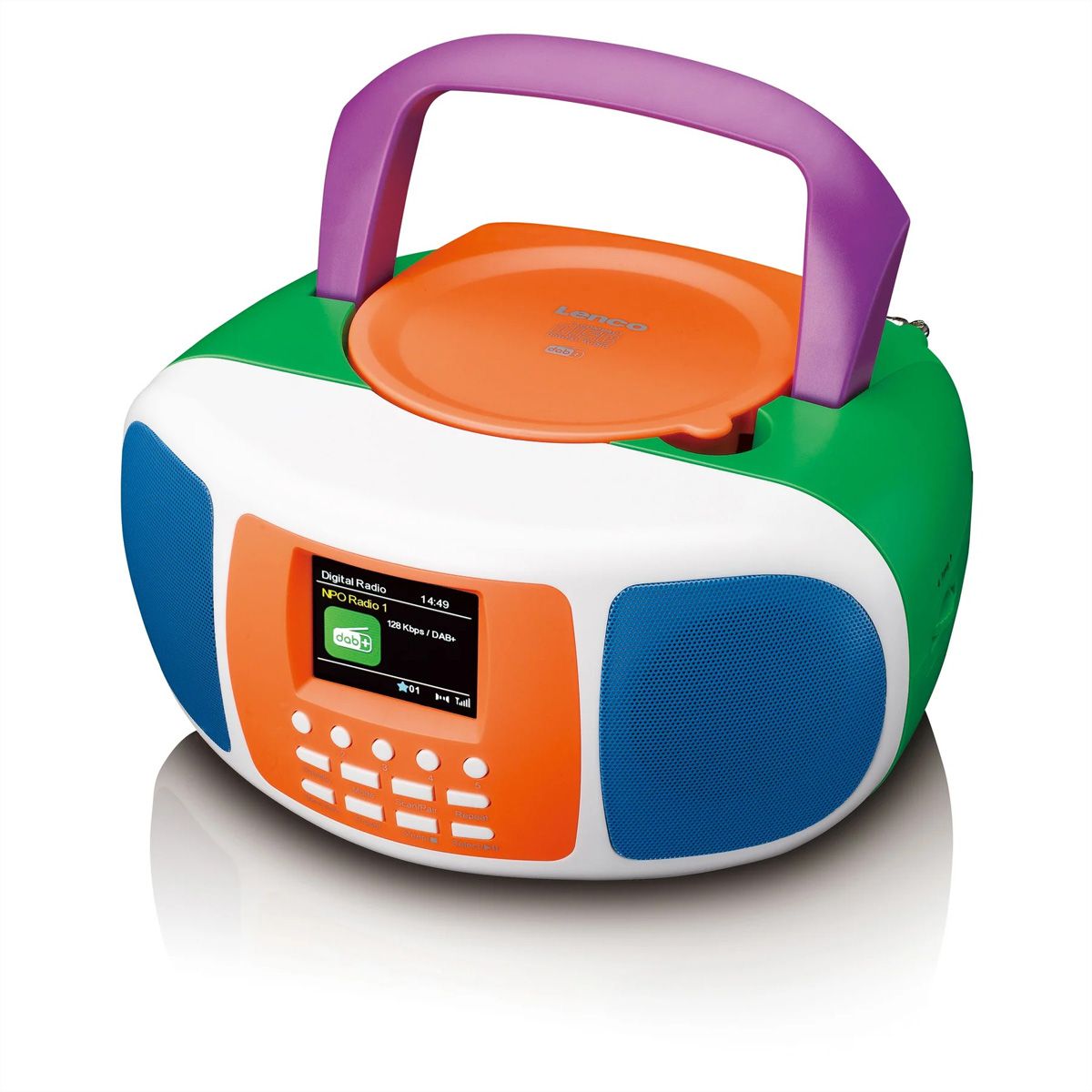 Lenco Enregistreur radio SCD-861 Kids CD/DAB+, Bluetooth, écran à cristaux liquides de 2,4 pouces
